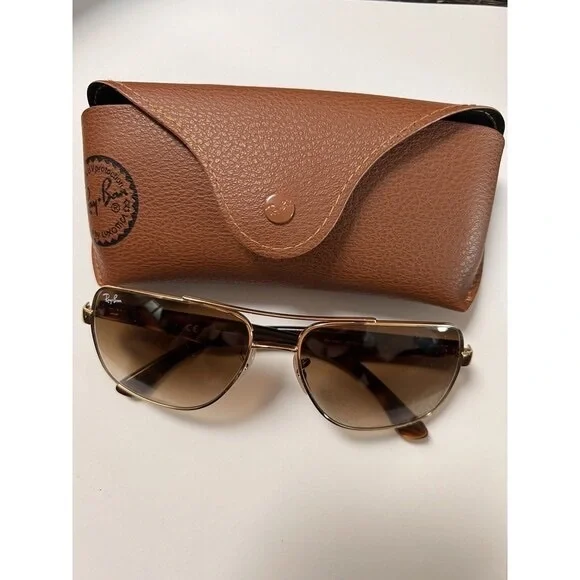 Ray Ban Men’s Brown Metal And Plastic tortoiseshell Frames With Case - Picture 1 of 6